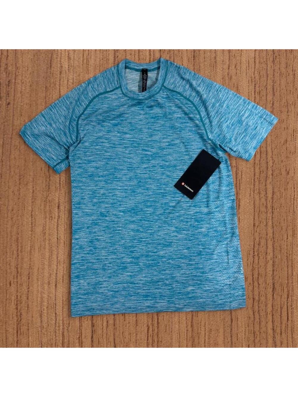 Lululemon Swiftly Tech Short Sleeve Shirt Blue Heathered Size Small